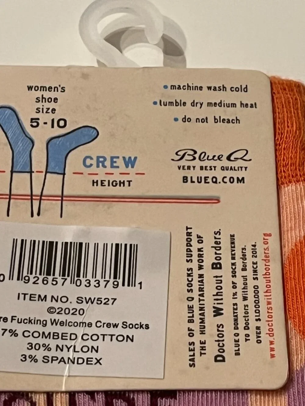 Sarcastic Women Crew Socks‎ Set Patience Yeah No Youre F'in Welcome (2 pairs)